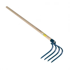 Outillage De Jardinier Crocs à Bêcher PERRIN 4 Dents 21 Cm Avec Manche En Bois 1.35 M
