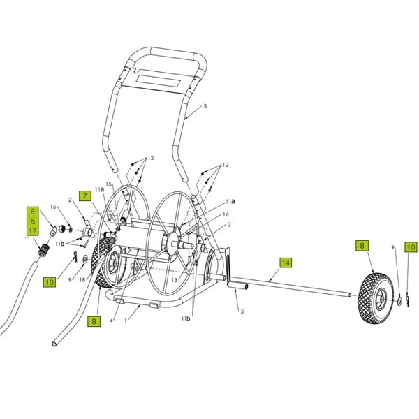Dévidoir Dévidoir Métallique 2 Roues Increvables Edia Tuyau Arrosage 85m 4 Dévidoir Dévidoir Métallique 2 Roues Increvables Edia Tuyau Arrosage 85m – Image 2