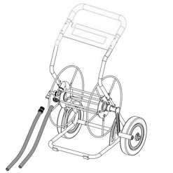 Dévidoir Dévidoir Métallique 2 Roues Pleines Edia Tuyau Arrosage 55m Noir Vert 7 Dévidoir Dévidoir Métallique 2 Roues Pleines Edia Tuyau Arrosage 55m Noir Vert -Espace vert et piscine Soldes Boutique devidoir edia 2 roues vue eclatee