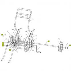 Dévidoir Dévidoir Métallique 2 Roues Pleines Edia Tuyau Arrosage 55m Noir Vert