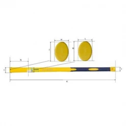 Merlin éclateur Merlin éclateur Pour Fendre Bûches - Perrin - Lame Acier - Manche Composite 90 Cm -Espace vert et piscine Soldes Boutique dimensions manche