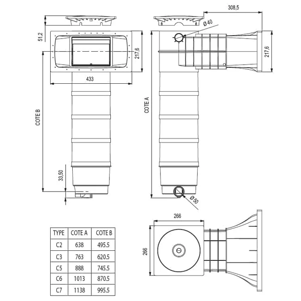 Raccords Hydrauliques Pour Piscine Skimmer Cartouche Weltico C6 Skimfiltre A400 Elegance 400x200mm 65 M3 5 Raccords Hydrauliques Pour Piscine Skimmer Cartouche Weltico C6 Skimfiltre A400 Elegance 400x200mm 65 M3 – Image 3