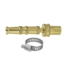 Fitt Lance Et Pistolet D'arrosage Lance Arrosage Jet Réglable Embout Cannelé 1 Collier Serrage 15mm Laiton