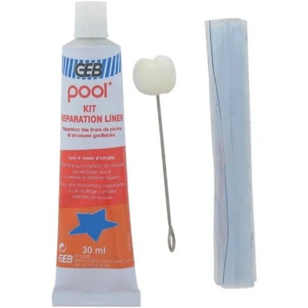 Produit De Réparation De Piscine Kit De Réparation Liners Piscine Colle 30ml Et Rustine : GEB 127290 3 Produit De Réparation De Piscine Kit De Réparation Liners Piscine Colle 30ml Et Rustine : GEB 127290