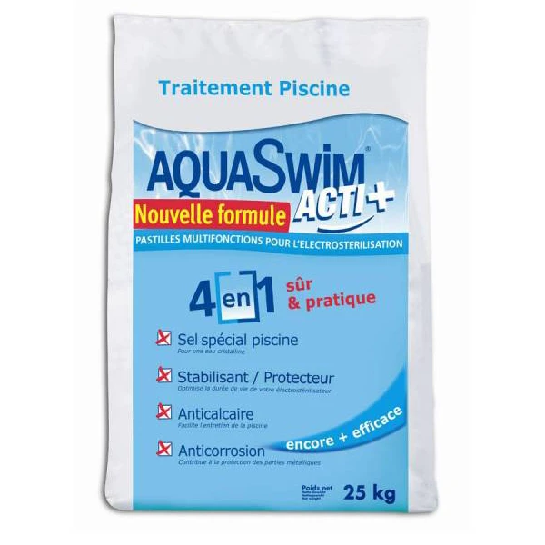 Produit D'entretien Piscine Sel De Piscine Pour électrolyse Aquaswim Acti+ 4 En 1 Sac De 25 Kg 2 Produit D'entretien Piscine Sel De Piscine Pour électrolyse Aquaswim Acti+ 4 En 1 Sac De 25 Kg