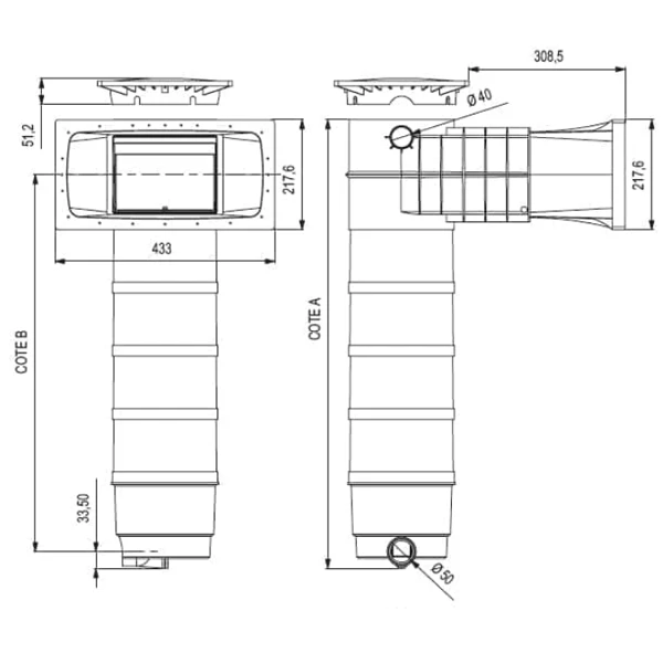 WELTICO Raccords Hydrauliques Pour Piscine Skimmer Avec Filtre Pour Piscine - Skimfiltre A400 Elegance Liner C7 - Ouverture 400 X 200 Mm 5 WELTICO Raccords Hydrauliques Pour Piscine Skimmer Avec Filtre Pour Piscine - Skimfiltre A400 Elegance Liner C7 - Ouverture 400 X 200 Mm – Image 3