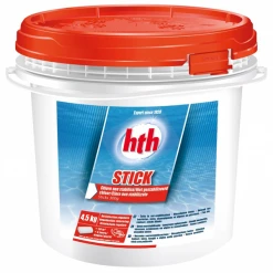 Produit D'entretien Piscine Chlore Non Stabilisé Pour Désinfection Régulière De Piscine - Stick HTH De 300g - Seau De 4.5 Kg