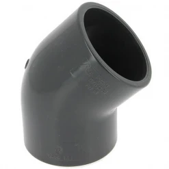 Aquatech Raccords Hydrauliques Pour Piscine Coude à Coller à 45° En PVC Pour Plomberie De Piscine - Diamètre 63 Mm