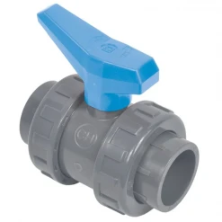 Aquatech Raccords Hydrauliques Pour Piscine Vanne à Bille à Coller En PVC Pour Plomberie De Piscine - Femelle/femelle - Diamètre 50 Mm