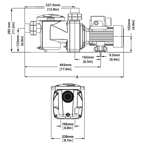 Pentair Pompes Et Filtrations Pour Piscines Pompe De Filtration Pour Piscine - Freeflo - 0.5 CV Mono - 9 M³/h - 0.375 KW 4 Pentair Pompes Et Filtrations Pour Piscines Pompe De Filtration Pour Piscine - Freeflo - 0.5 CV Mono - 9 M³/h - 0.375 KW – Image 2