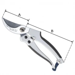SĂ©cateur Et Ă©lagueur Sécateur Lame Acier Courbe 6,5 Cm Perrin Coupe 15 Mm Corps Aluminium