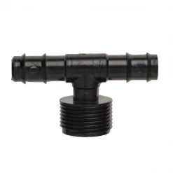 Fitt Goutte à Goutte Raccord T Cannelé Ø13x16mm Sortie Filetée Mâle 20/27 Arrosage GAG