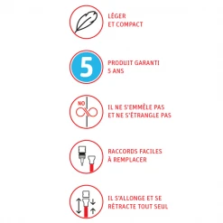 Tuyau D'eau Tuyau D'arrosage Extensible Et Accessoires Fitt Yoyo Go 10 Mètres Rouge -Espace vert et piscine Soldes Boutique tuyau extensible leger comp