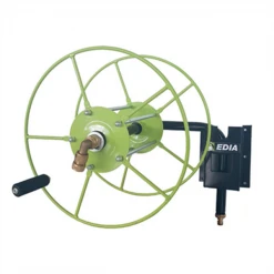 Dévidoir Dévidoir Mural Métallique Edia Tuyau Arrosage 50m Diamètre 15mm