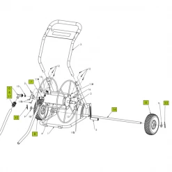 Dévidoir Axe Roues Dévidoir 2 Roues Edia Diamètre 20 Mm Longueur 710 Mm Acier -Espace vert et piscine Soldes Boutique vue eclatee 14 devidoir 2ro