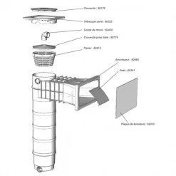 Raccords Hydrauliques Pour Piscine Skimmer Cartouche Weltico C6 Skimfiltre A400 Elegance 400x200mm 65 M3 9 Raccords Hydrauliques Pour Piscine Skimmer Cartouche Weltico C6 Skimfiltre A400 Elegance 400x200mm 65 M3 -Espace vert et piscine Soldes Boutique vue eclatee weltico c5 a400